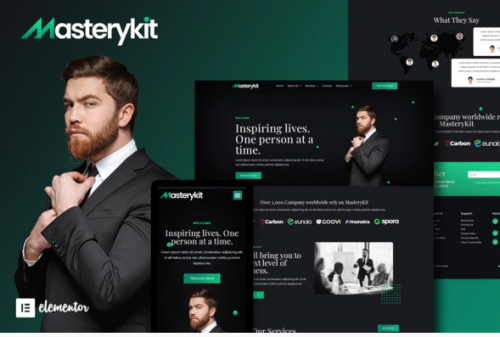 MasteryKit Business Coach Elementor Template Kit