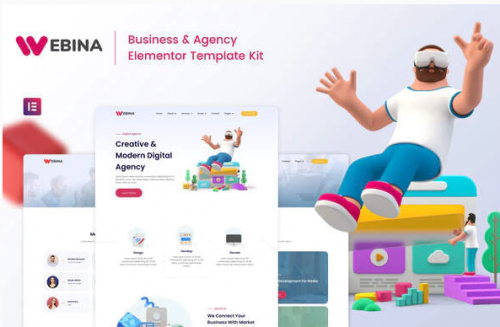 Webina Business Agency Startup Elementor Template Kit