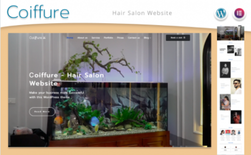 Сoiffure Hair Salon Website WordPress Theme