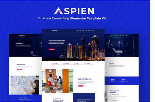 Aspien Business Connecting Elementor Template Kit