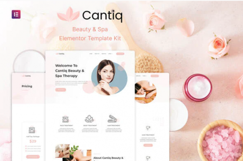 Cantiq Beauty Spa Salon Therapy Elementor Template Kit