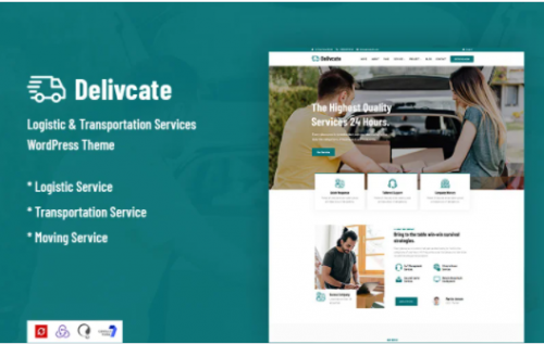 Delivcate – Logistic Transportation Service WordPress Theme 1