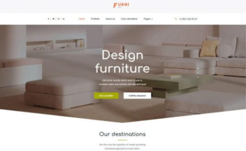 Furnitex furniture design and manufacturer WordPress Theme