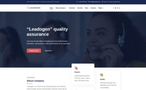 Leadogen Marketing SEO and Call Center Lead Generation WordPress Theme