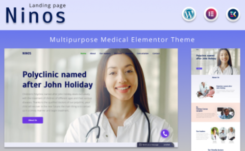 Ninos Multipurpose Medical Landing page Elementor WordPress Theme 1