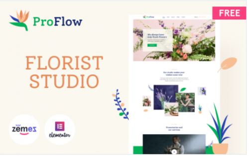 ProFlow Free Contemporary and Minimalistic Florist WordPress Theme