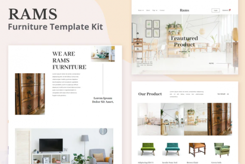 Rams Furniture eCommerce Elementor Template Kit