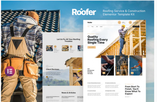 Roofer – Roofing Service Construction Elementor Template Kit
