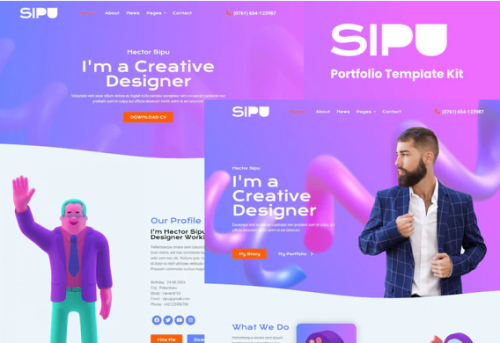 Sipu Creative Portfolio Elementor Template Kit