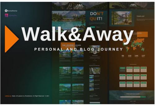 WalkAway Travel Blog Tours Elementor Template Kit