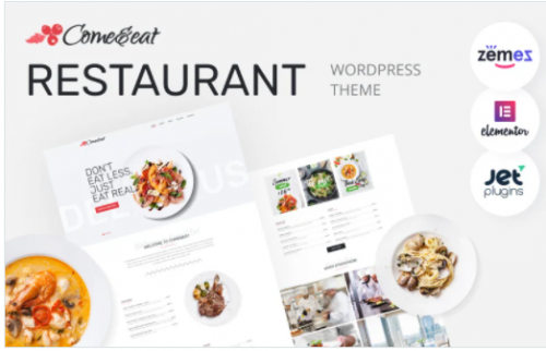 ComeEat Restaurant Multipurpose Modern WordPress Elementor Theme