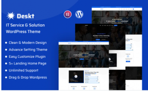 Deskt IT Service and IT Solutions Responsive WordPress Theme