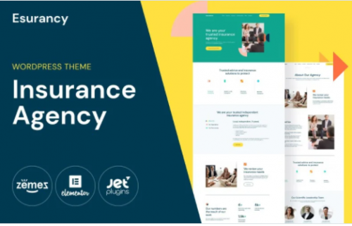 Esurancy Insurance Agency Services WordPress Theme