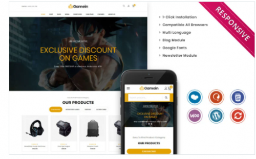 Gamein The Branded Gaming WooCommerce Theme