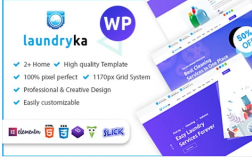 Laundryka Dry Cleaning Services WordPress Theme