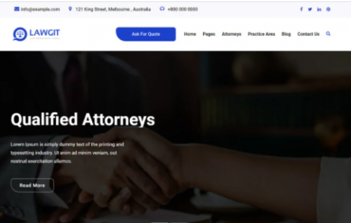 LawGit Law Lawyer Attorney WordPress Theme