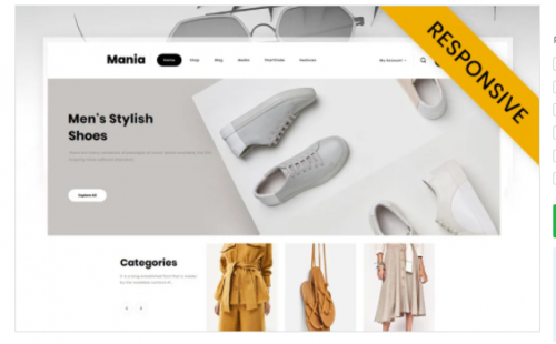 Mania Online Fashion Store WooCommerce Theme 2