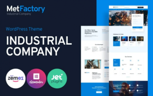 MetFactory Industry Company WordPress Theme