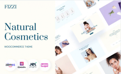 Natural Cosmetics Website Template Fizzi WooCommerce Theme