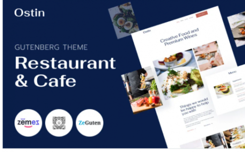 Ostin Restaurant WordPress Theme for Gutenberg WordPress Theme