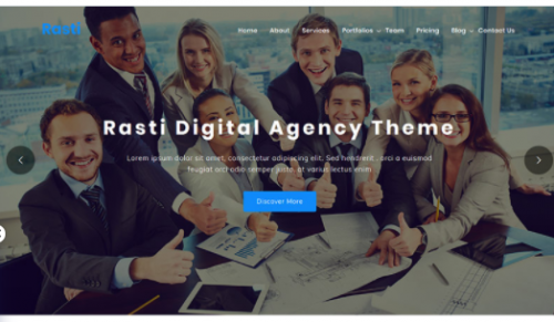 Rasti Digital Agency One page WordPress Theme