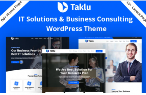 Taklu Technology Business Service WordPress Theme