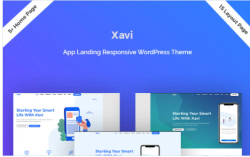 Xavi App Landing WordPress Theme