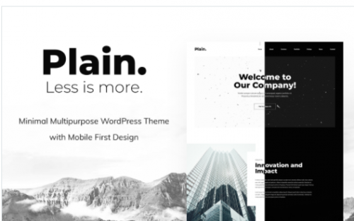 Plain Minimal Multipurpose WordPress Theme