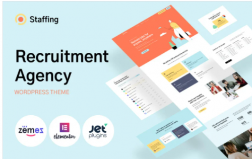 Staffing Recruitment Agency Website Template WordPress Theme