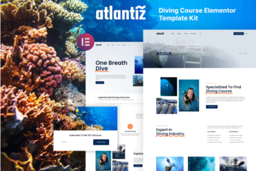 Atlantiz - Diving School Elementor Template Kit
