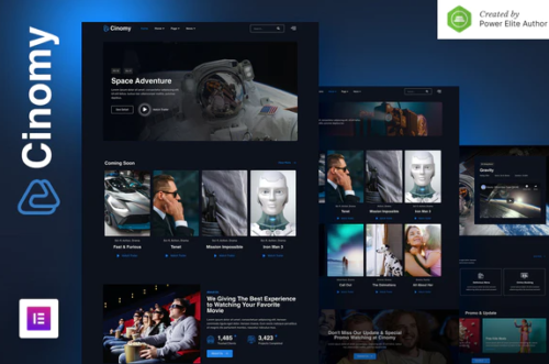 Cinomy – Movie TV & Streaming Services Elementor Template Kit
