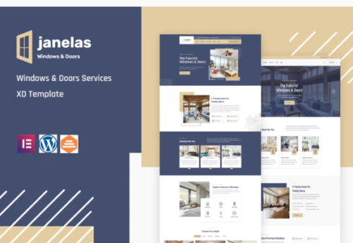 Janelas – Windows & Doors Services Elementor Template Kit