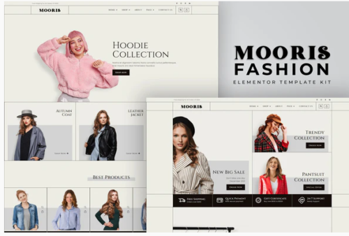Mooris - WooCommerce Fashion Elementor Template Kit