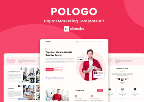 Pologo - Digital Marketing Elementor Template Kit