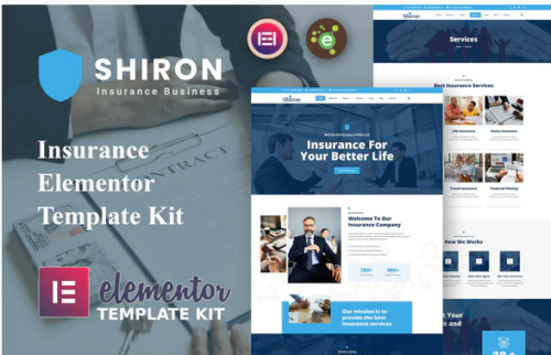 Shiron - Insurance Elementor Template Kit
