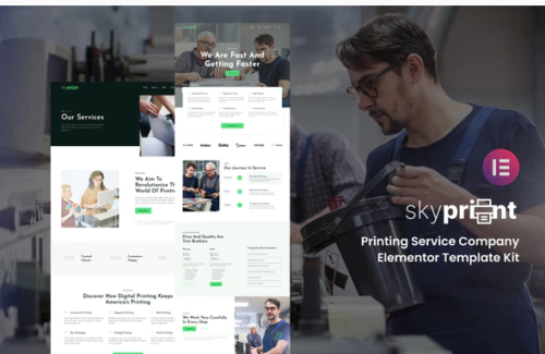 Skyprint - Printing Service Company Elementor Template Kit