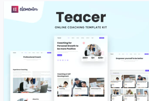 Teacer - Online Coaching Elementor Template Kit
