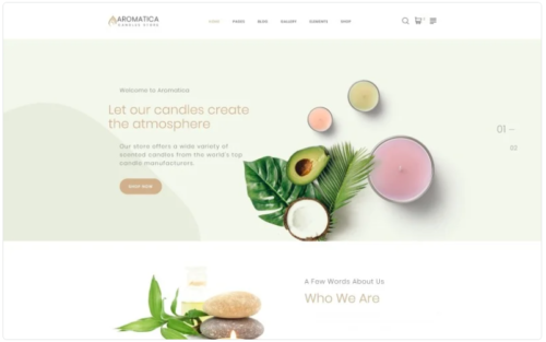 Aromatica - Candles Store Multipage HTML Website Template