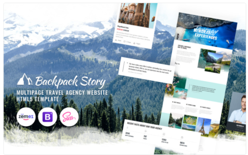 Backpack Story - Online Travel Agency Website Template