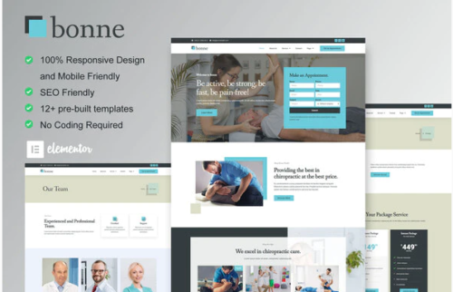 Bonne - Chiropractic & Physiotherapy Elementor Template Kit