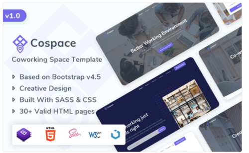 Cospace - Coworking & Rental Space Website Template