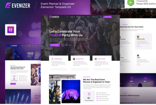 Evenizer – Event Planner & Organizer Elementor Template Kit