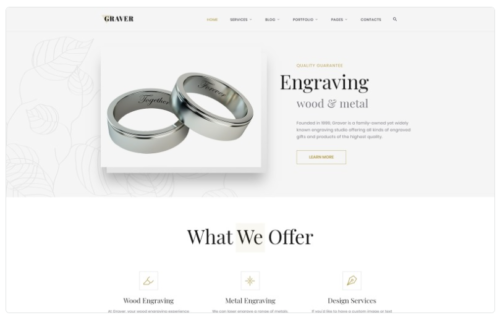 Graver - Art Multipage Elegant HTML Website Template