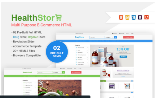 Health Shop - Multi Purpose eCommerce Website Template