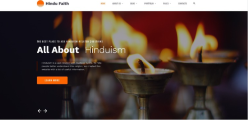 Hindu Faith - Hinduism Multipage Modern HTML Website Template