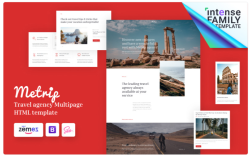 Metrip - Travel Agency HTML Website Template