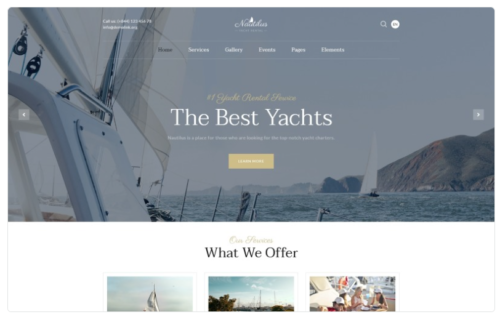 Nautilus - Yachting Multipage HTML Website Template