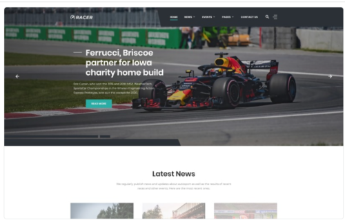 Racer - Car Sports News Website Template