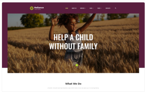Reliance - Kids Charity Multipage Modern HTML Website Template