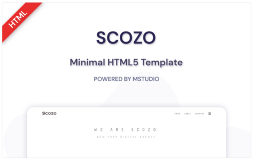 Scozo - Minimal HTML5 Website Template